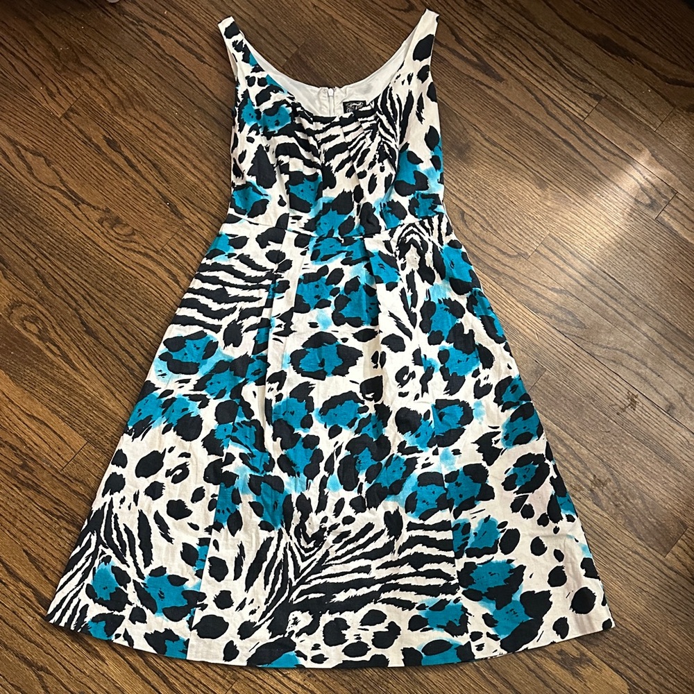 Jax Monochrome Dress with Bold Pattern